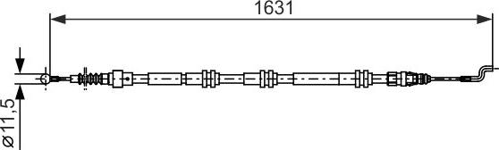 BOSCH 1 987 482 376 - Cable, parking brake car-mod.net
