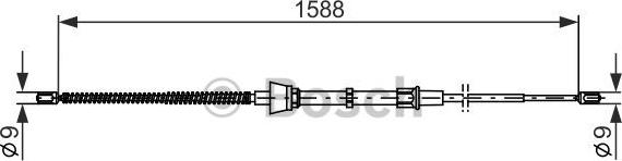 BOSCH 1 987 482 266 - Cable, parking brake car-mod.net