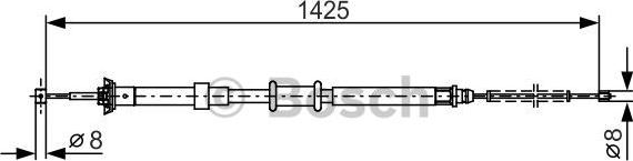 BOSCH 1 987 482 200 - Cable, parking brake car-mod.net