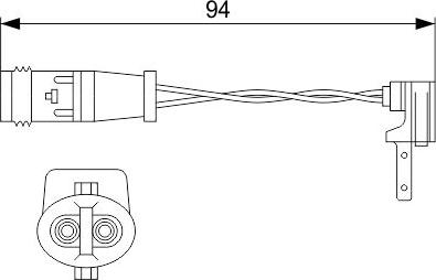 BOSCH 1 987 474 553 - Warning Contact, brake pad wear car-mod.net