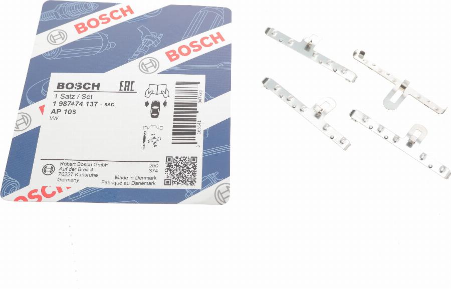 BOSCH 1 987 474 137 - Accessory Kit for disc brake Pads car-mod.net