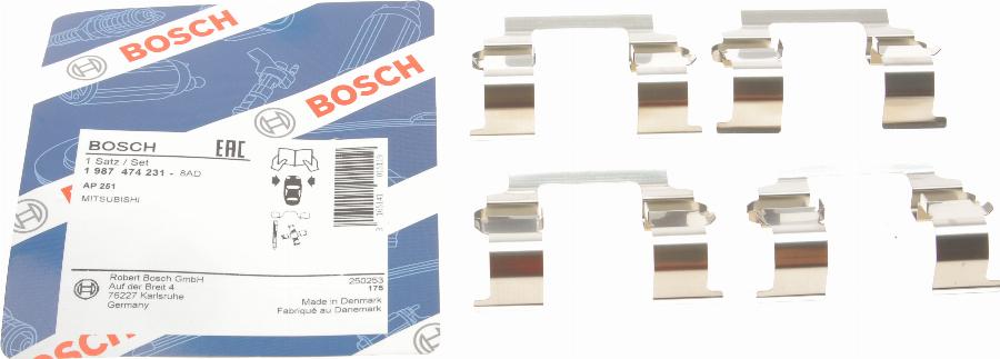 BOSCH 1 987 474 231 - Accessory Kit for disc brake Pads car-mod.net