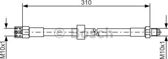 BOSCH 1 987 476 128 - Brake Hose car-mod.net