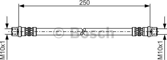 BOSCH 1 987 476 309 - Brake Hose car-mod.net