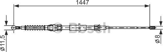 BOSCH 1 987 477 957 - Cable, parking brake car-mod.net