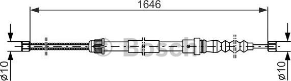 BOSCH 1 987 477 469 - Cable, parking brake car-mod.net