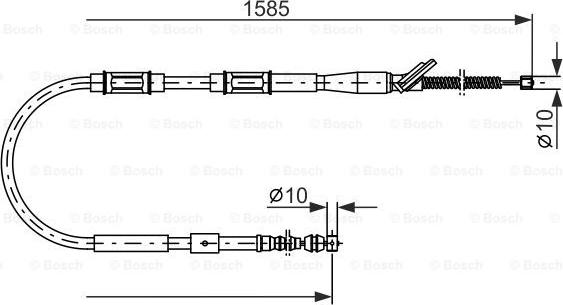 BOSCH 1 987 477 413 - Cable, parking brake car-mod.net