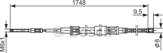 BOSCH 1 987 477 046 - Cable, parking brake car-mod.net