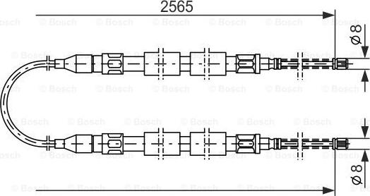 BOSCH 1 987 477 041 - Cable, parking brake car-mod.net