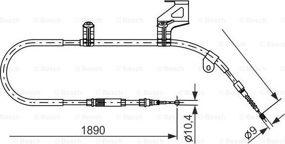 BOSCH 1 987 477 804 - Cable, parking brake car-mod.net