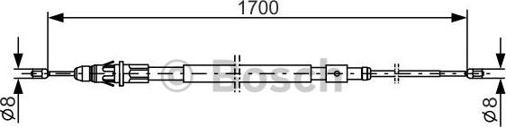 BOSCH 1 987 477 823 - Cable, parking brake car-mod.net