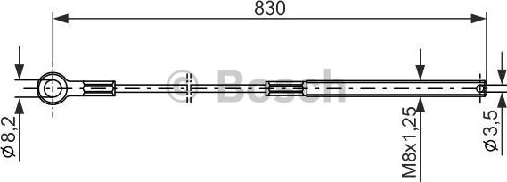 BOSCH 1 987 477 208 - Cable, parking brake car-mod.net