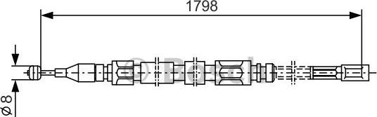 BOSCH 1 987 477 211 - Cable, parking brake car-mod.net