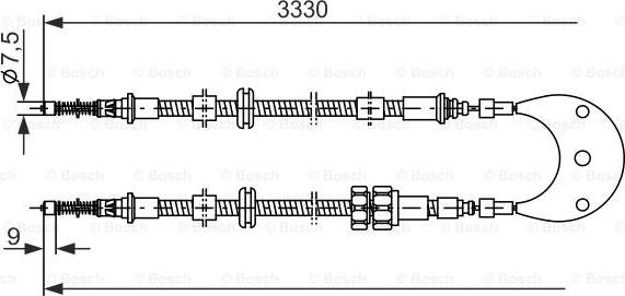 BOSCH 1 987 477 230 - Cable, parking brake car-mod.net