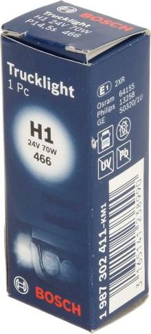 BOSCH 1 987 302 411 - Bulb, spotlight car-mod.net