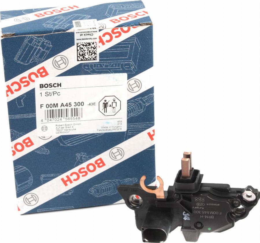 BOSCH F 00M A45 300 - Voltage regulator, alternator car-mod.net