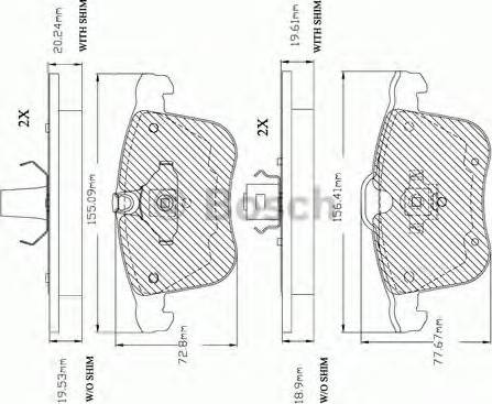 BOSCH F 03A 150 030 - Brake Pad Set, disc brake car-mod.net