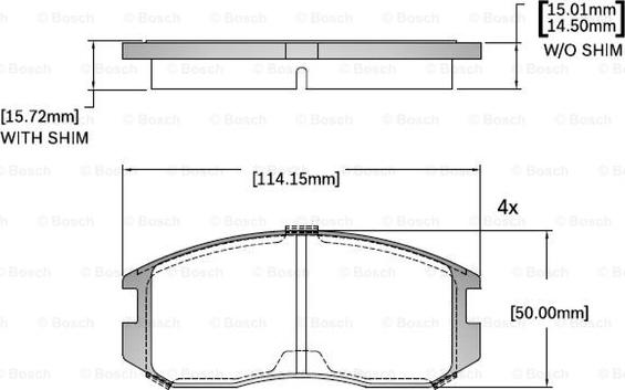 BOSCH F 03B 150 412 - Brake Pad Set, disc brake car-mod.net