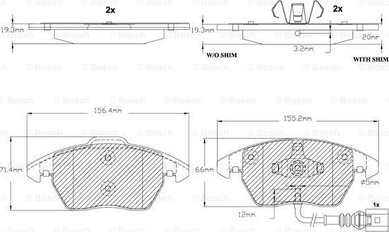 BOSCH F 03B 150 155 - Brake Pad Set, disc brake car-mod.net