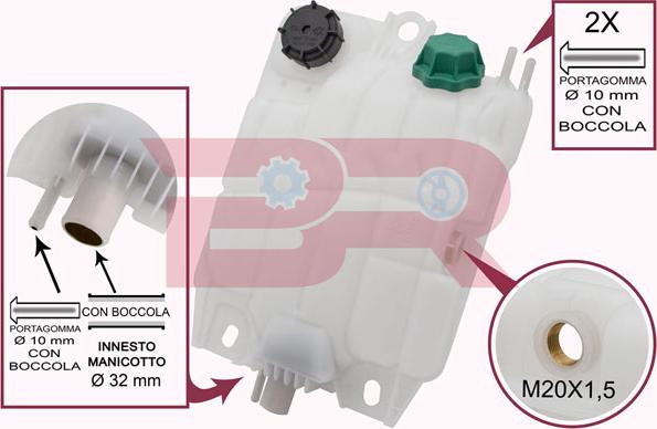 BOTTO RICAMBI BRAC8290 - Expansion Tank, coolant car-mod.net