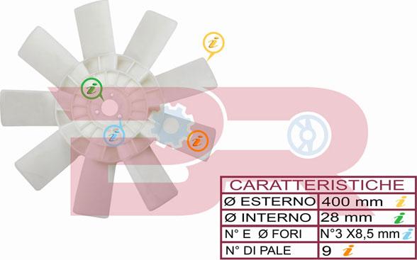 BOTTO RICAMBI BRAC3778 - Fan, radiator car-mod.net