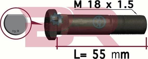 BOTTO RICAMBI BRD8346 - Stud, wheel hub car-mod.net