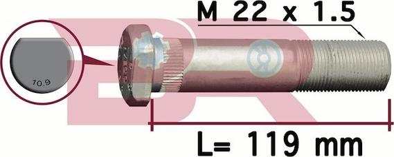 BOTTO RICAMBI BRD7457 - Stud, wheel hub car-mod.net
