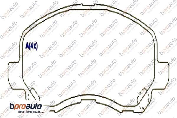 BPROAUTO 1BP30947AA - Brake Pad Set, disc brake car-mod.net