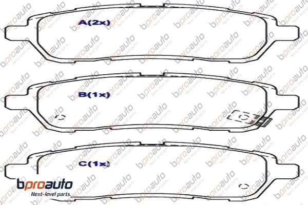BPROAUTO 1BP30907AA - Brake Pad Set, disc brake car-mod.net