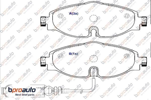 BPROAUTO 1BP30987AA - Brake Pad Set, disc brake car-mod.net