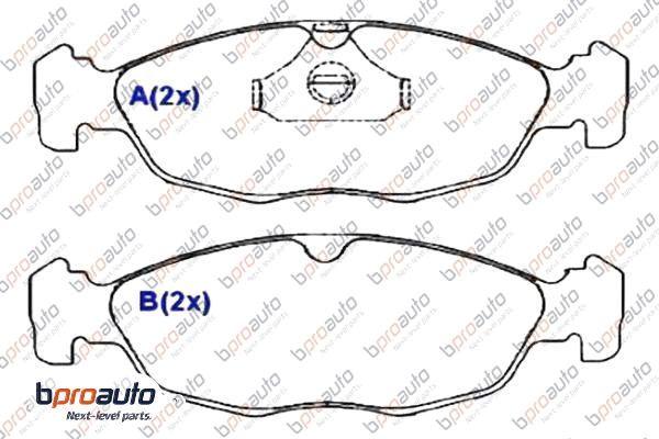 BPROAUTO 1BP30848AA - Brake Pad Set, disc brake car-mod.net