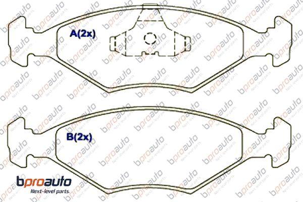BPROAUTO 1BP30867AA - Brake Pad Set, disc brake car-mod.net