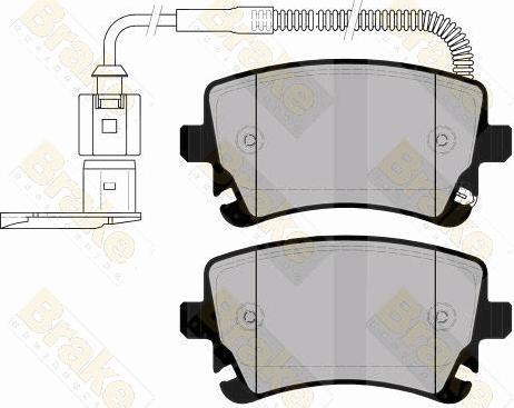 Brake Engineering PA1571 - Brake Pad Set, disc brake car-mod.net