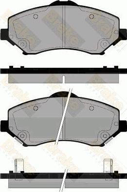 Brake Engineering PA1837 - Brake Pad Set, disc brake car-mod.net