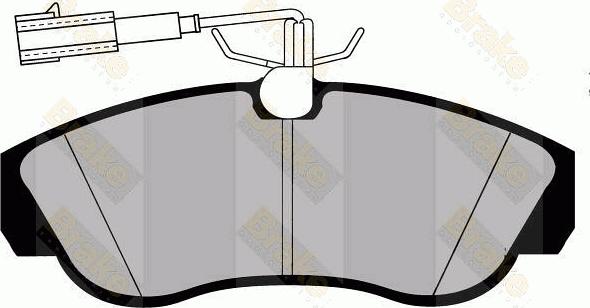 Brake Engineering PA1283 - Brake Pad Set, disc brake car-mod.net