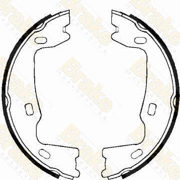 Brake Engineering SH1223 - Brake Shoe Set, parking brake car-mod.net