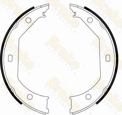 Brake Engineering SH2549 - Brake Shoe Set, parking brake car-mod.net