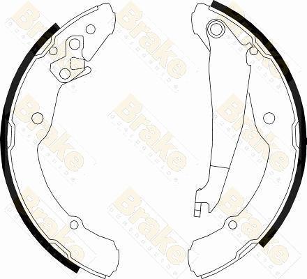 Brake Engineering SH2501 - Drum Brake Shoe Set car-mod.net
