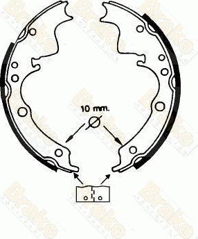 Brake Engineering SH2220 - Drum Brake Shoe Set car-mod.net