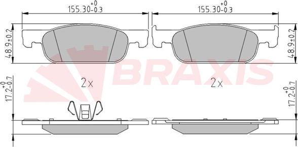 Braxis AA0675 - Brake Pad Set, disc brake car-mod.net