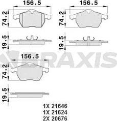Braxis AA0073 - Brake Pad Set, disc brake car-mod.net