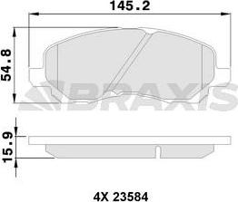 Braxis AA0190 - Brake Pad Set, disc brake car-mod.net