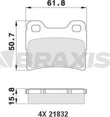 Braxis AA0150 - Brake Pad Set, disc brake car-mod.net