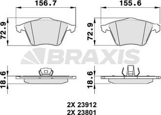 Braxis AA0136 - Brake Pad Set, disc brake car-mod.net