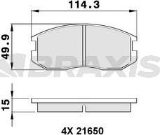 Braxis AA0137 - Brake Pad Set, disc brake car-mod.net
