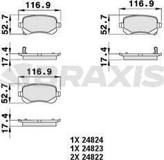Braxis AB0481 - Brake Pad Set, disc brake car-mod.net