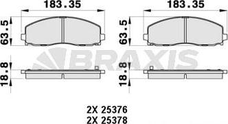 Braxis AB0426 - Brake Pad Set, disc brake car-mod.net
