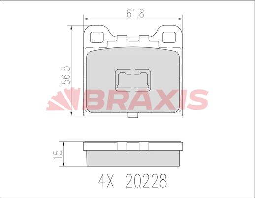 Braxis AB0602 - Brake Pad Set, disc brake car-mod.net