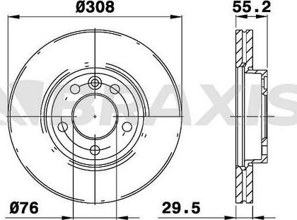 Braxis AD0123 - Brake Disc car-mod.net
