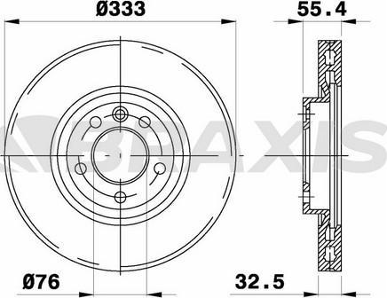 Braxis AD0219 - Brake Disc car-mod.net